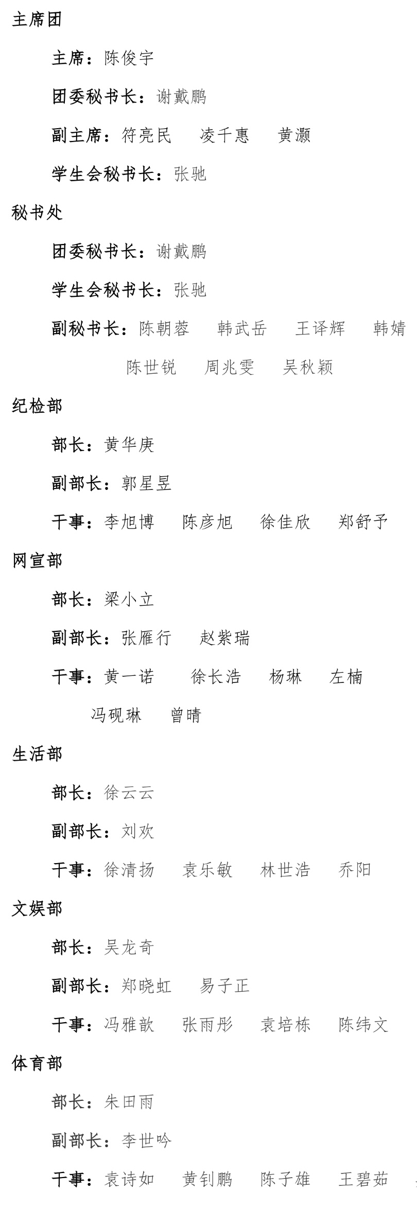 2016-2017学年中山大学中山医学院团委学生会换届公示